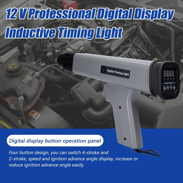12 V professzionális digitális kijelzős induktív időzítő lámpa