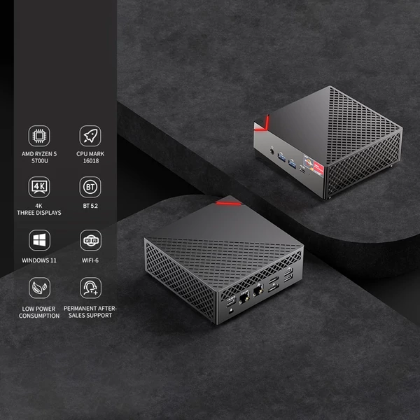Mini PC, Windows 11, Mini asztali számítógép - 8G DRR4 RAM / 256G SSD
