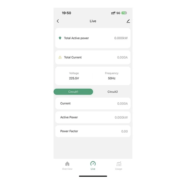 Tuya Wifi egyfázisú energiamérő (80A) CT bilinccsel, mobiltelefon alkalmazás - 1db CT