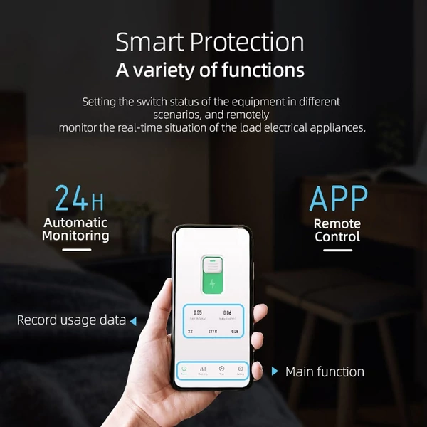 Tuya Zigbee intelligens áramköri megszakító, vezeték nélküli távirányító vezérlősínes kapcsoló - 16A