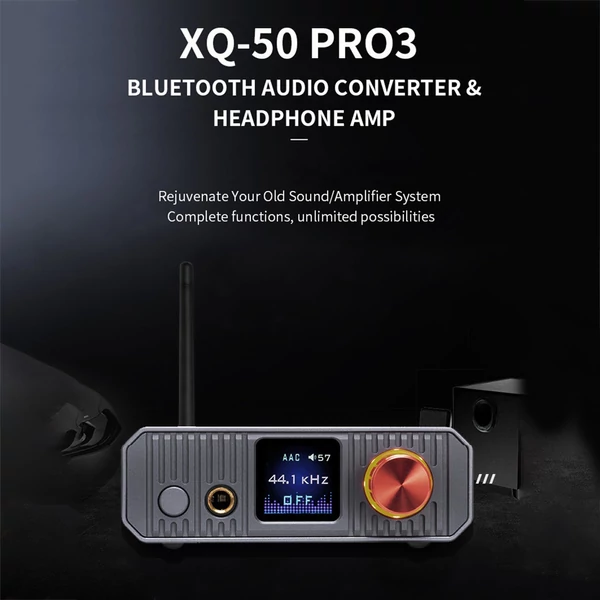 xDuoo XQ-50 Pro3 Hi-Fi BT konverter és fejhallgató-erősítő, vezeték nélküli audio dekóder erősítő