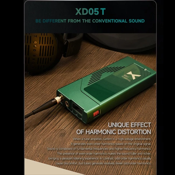 xDuoo XD-05T hordozható Hi-Fi DAC és csöves kiegyensúlyozott fejhallgató-erősítő