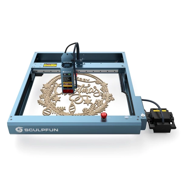 Sculpfun SF-A9 40 W lézergravírozó / vágógép ultrafinom lézerponttal, 0,1 mm/0,15 mm állítható, precíz pozícionálás, automatikus légsegéd