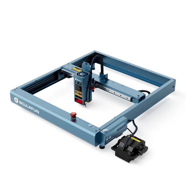Sculpfun SF-A9 40 W lézergravírozó / vágógép ultrafinom lézerponttal, 0,1 mm/0,15 mm állítható, precíz pozícionálás, automatikus légsegéd