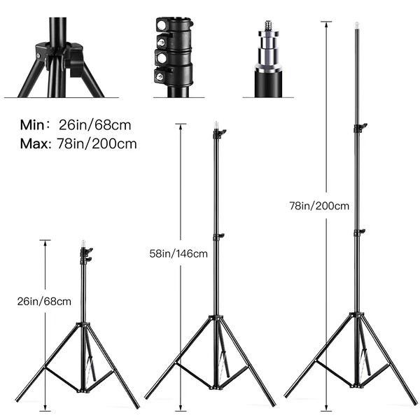 Andoer Stúdió fényképező lámpakészlet, Softbox világító készlet