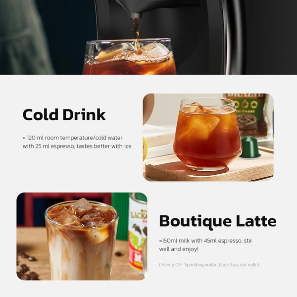 HiBREW H1B 6 az 1-ben hüvelyes kávéfőző, 600 ml-es víztartály - Fekete, stílus 2