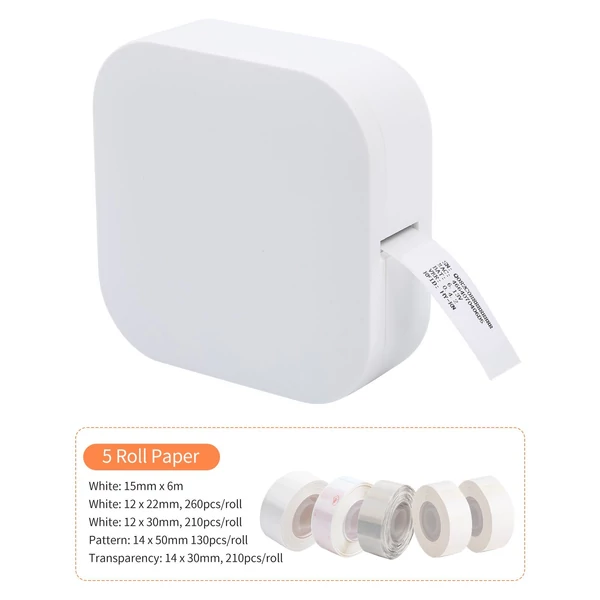 AIMO Q30 feliratozógép mini zsebes hőcímkenyomtató 5 db címketekerccsel