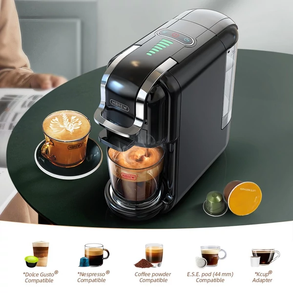 HiBREW H2B 5 az 1-ben elektromos kávéfőző 7 vízmennyiséggel választható - Fekete