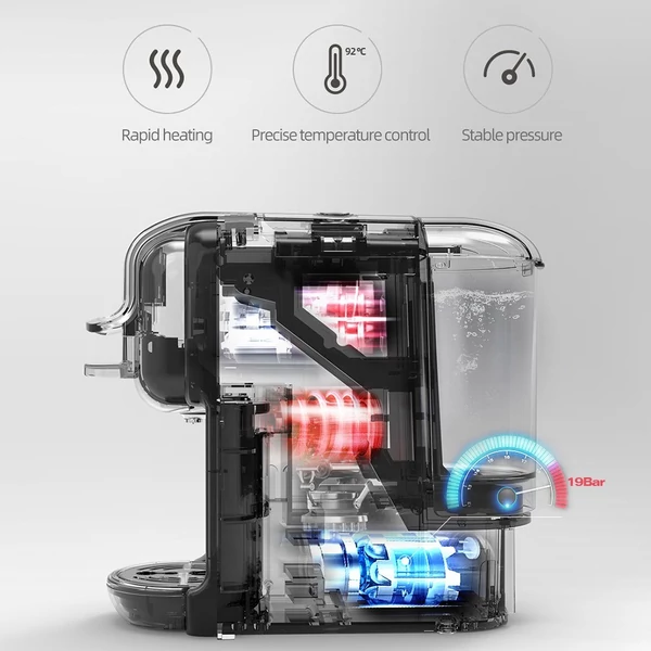 HiBREW H2B 5 az 1-ben elektromos kávéfőző 7 vízmennyiséggel választható - Fekete