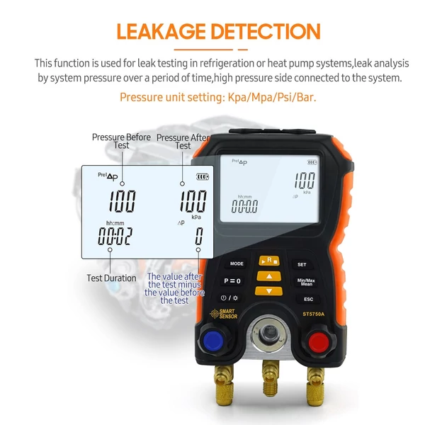SMART SENSOR ST5750A elektronikus gyűjtőcső mérő, hűtőrendszer
