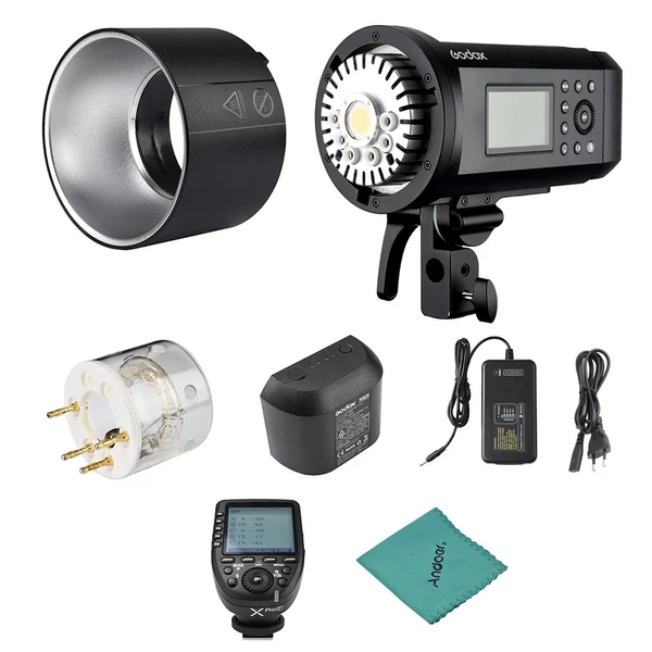 Godox AD600Pro 600Ws TTL GN87 1/8000s HSS kültéri vaku villanófény + 28,8V/2600mAh újratölthető lítium akkumulátor + Xpro-F vaku kioldó