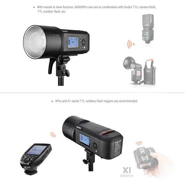 Godox AD600Pro 600Ws TTL GN87 1/8000s HSS kültéri vaku