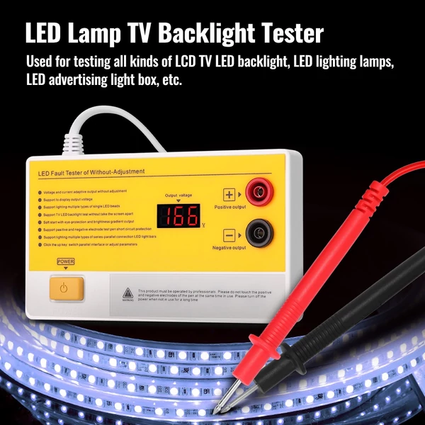 LED lámpa, TV háttérvilágítás teszter, többcélú LED csíkok / gyöngyök tesztelő eszköz - Kijelzővel