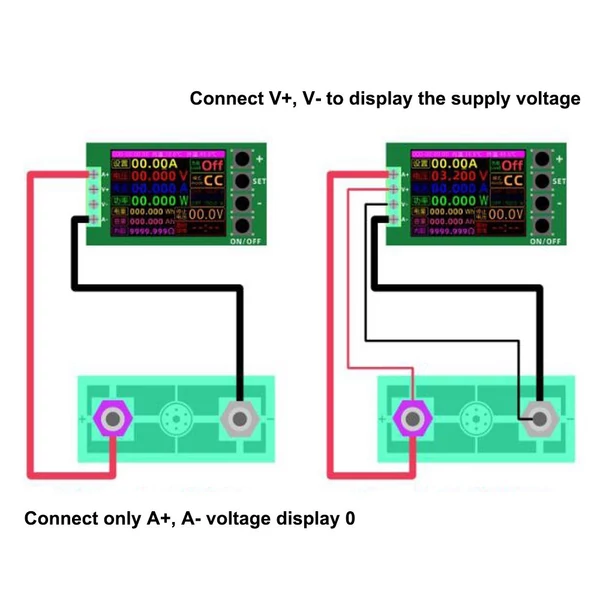 150 W 20A állítható állandó áramú elektronikus terhelés, 2,4 hüvelykes TFT színes kijelzővel