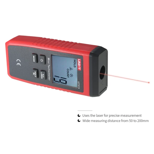 UNI-T UT373 kézi LCD digitális fordulatszámmérő sebességmérő