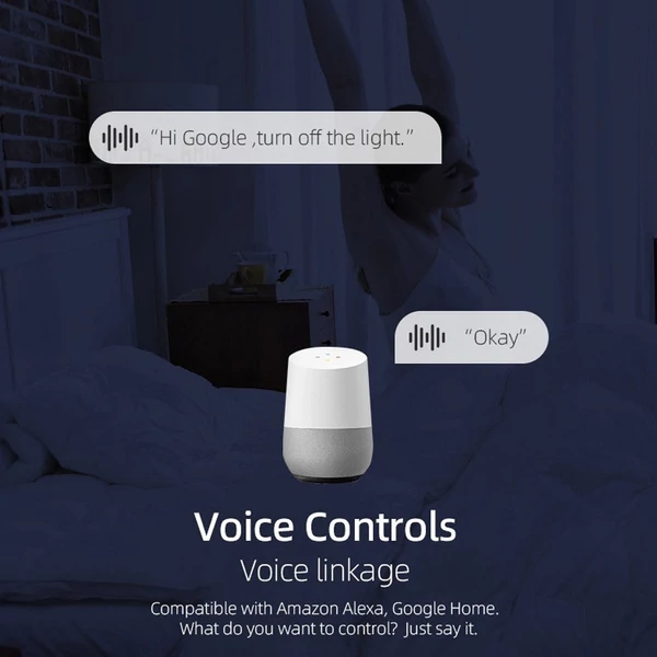 Tuya Wifi intelligens megszakító kompatibilis az Alexa / Google Home hangvezérléssel - Fehér, 32A