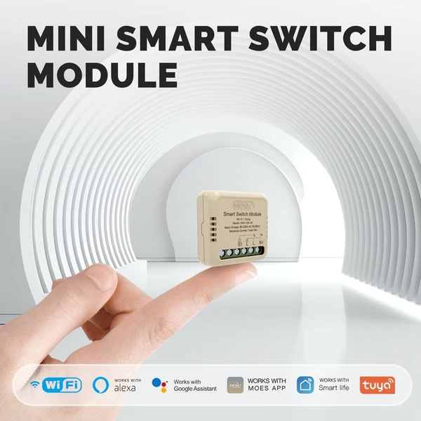 Tuya WiFi intelligens kapcsoló dimmer, DIY modul fénykapcsoló, mobiltelefon, APP távirányító - WM-104-M (1 fázisú billenőkapcsoló)