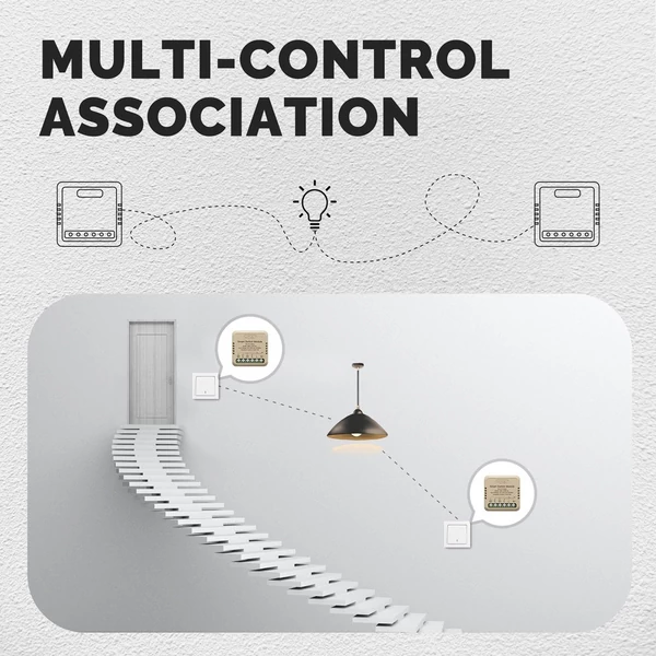 Tuya WiFi intelligens kapcsoló dimmer, DIY modul fénykapcsoló, mobiltelefon, APP távirányító - WM-104-M (1 fázisú billenőkapcsoló)