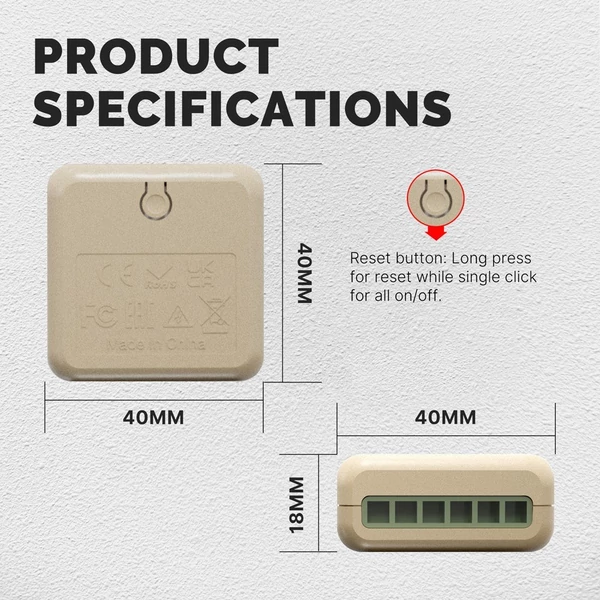 Tuya WiFi intelligens kapcsoló dimmer, DIY modul fénykapcsoló, mobiltelefon, APP távirányító - WM-105-M (önvisszaállító kapcsoló, 1 fázis)