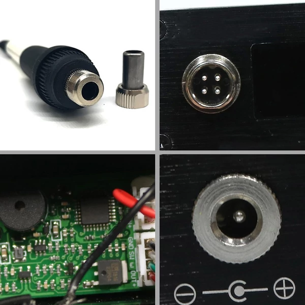 QUICKO Mini T12-942 forrasztóállomás készlet, OLED barkácsforrasztó elektromos szerszámok Hegesztővas hegy - fekete 907 műanyag fogantyú