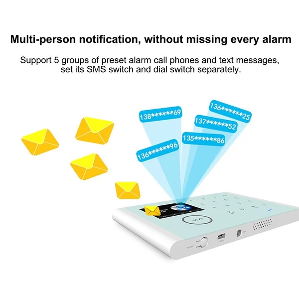 CS118 WiFi+GSM+GPRS 3 az 1-ben hálózati intelligens otthoni riasztórendszer