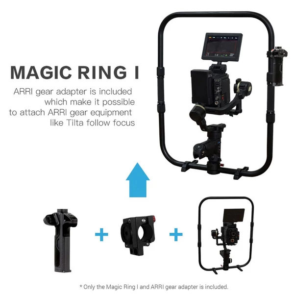 DF DIGITALFOTO Magic Ring I professzionális stabilizátor, kettős markolatú markolatgyűrű