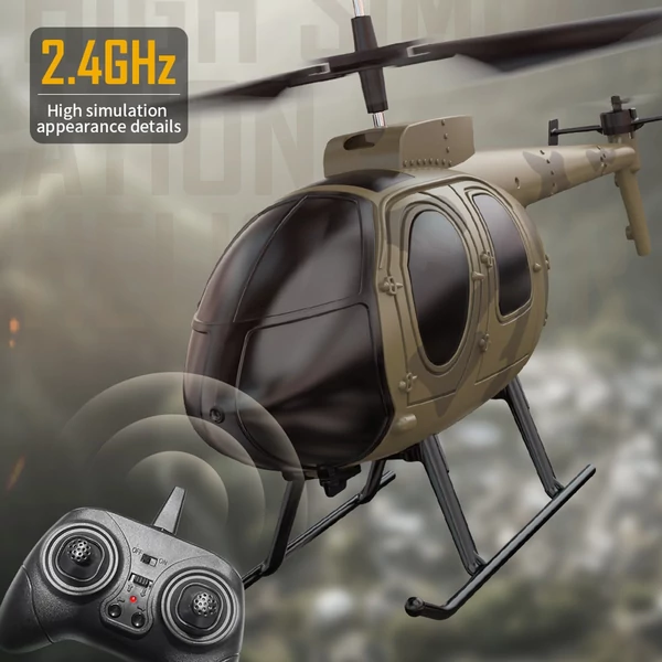 2,4 GHz-es RC helikopter giroszkóp stabilizálással - 3 akkumulátor