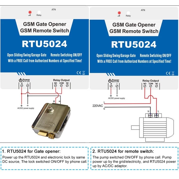 GSM ajtónyitó távirányító be/ki kapcsoló