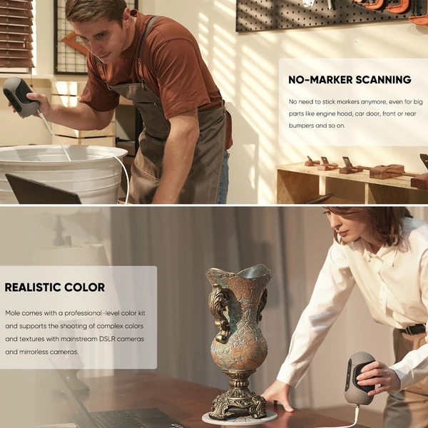 3DMakerpro Mole kézi 3D szkenner 3D nyomtatóhoz (prémium verzió)