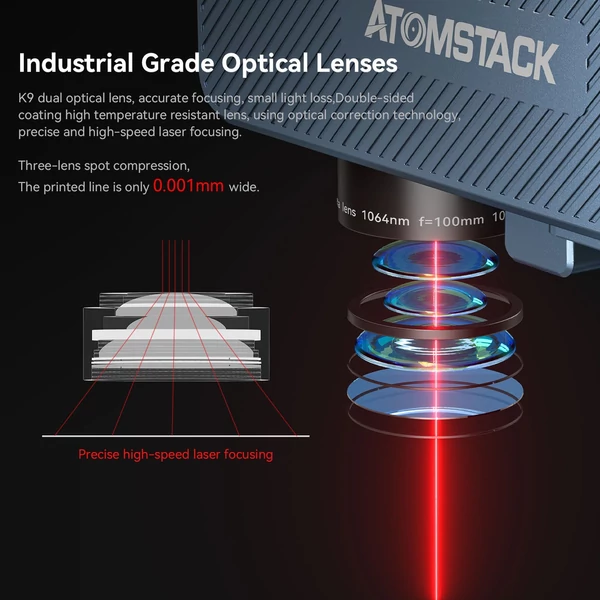 ATOMSTACK M4 2W asztali kézi 2 az 1-ben lézergravírozó / jelölőgép