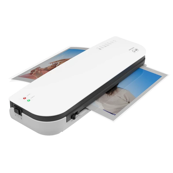 OSMILE SL289 asztali lamináló gépkészlet, A4-es méretű meleg és hideg lamináló 2 görgős rendszer