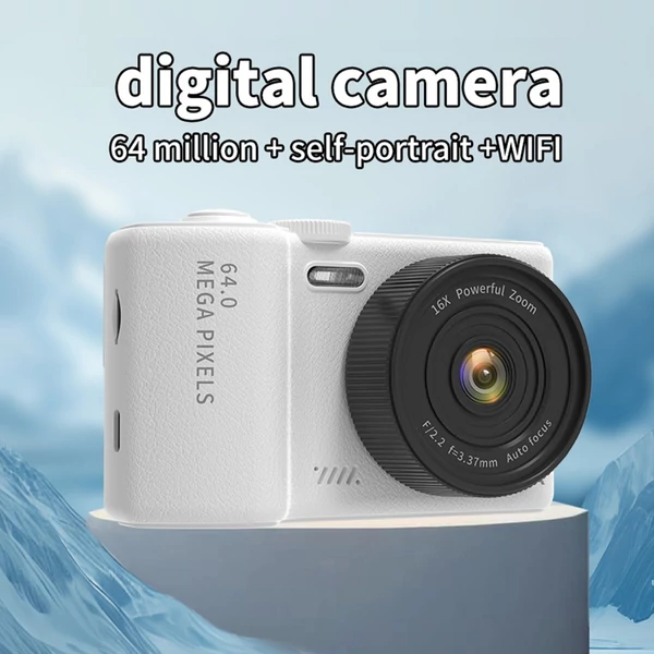 G01 4K digitális videokamera és fényképezőgép gyerekeknek/tinédzsereknek, 3" kihajtható képernyő, WiFi