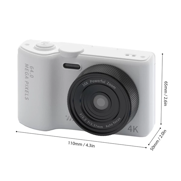G01 4K digitális videokamera és fényképezőgép gyerekeknek/tinédzsereknek, 3" kihajtható képernyő, WiFi