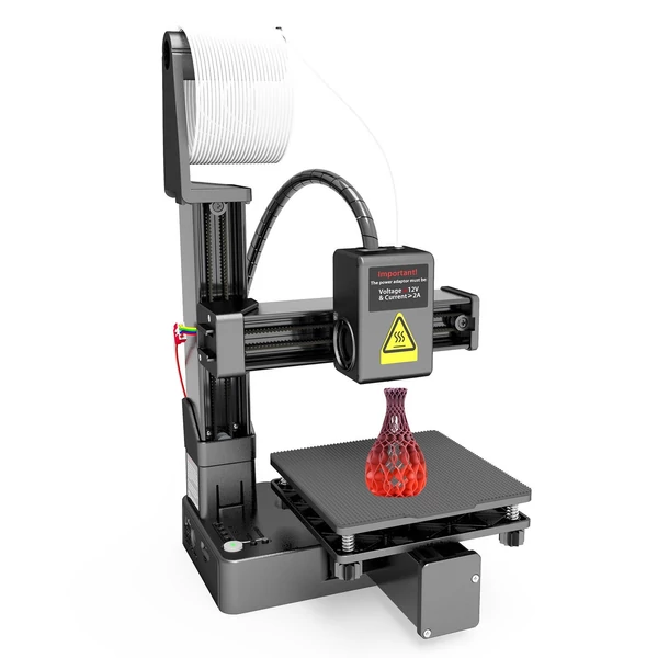 EasyThreed K10 3D nyomtató gyerekeknek, 100x100x100mm, levehető platform, egygombos nyomtatás, Easyware szoftver, kezdőknek, otthonra, oktatáshoz - Fekete