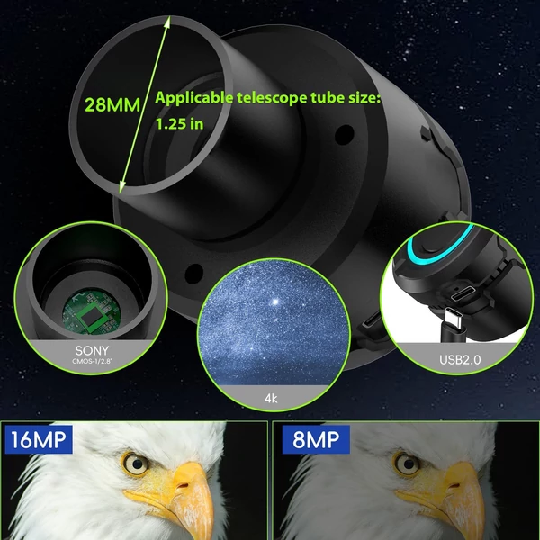 Vezeték nélküli 4K WiFi digitális okulár teleszkóphoz