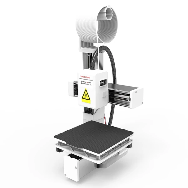 EasyThreed K10 3D nyomtató gyerekeknek, 100x100x100mm, levehető platform, egygombos nyomtatás, Easyware szoftver, kezdőknek, otthonra, oktatáshoz - Fehér