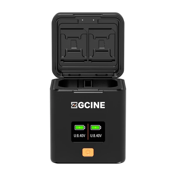 ZGCINE kamera akkumulátor töltőtok LPE6/E6N/E6NH/E6P akkukhoz, 2 rekesz, kártyahelyek, OLED kijelző, PD gyors töltés, Canon EOS kompatibilis
