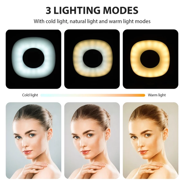 2 db zsebre rakható LED videólámpa, kamera fényképező LED fény, 3 világítási mód, 3 fokozatú fényerő, beépített akku, vakupapucs adapterrel