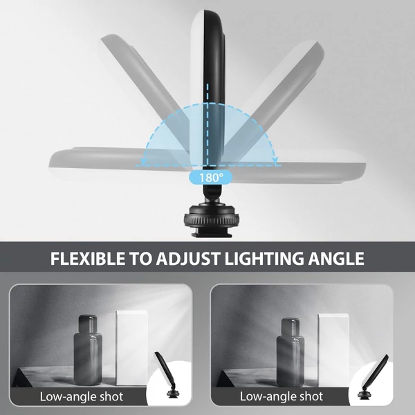 2 db zsebre rakható LED videólámpa, kamera fényképező LED fény, 3 világítási mód, 3 fokozatú fényerő, beépített akku, vakupapucs adapterrel