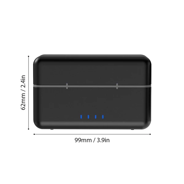 TAKSTAR V2 dupla vezeték nélküli mikrofon, 100m hatótávval, zajszűrés, töltőtok, mágneses nyakpánt, iPhone 11-14 kompatibilis