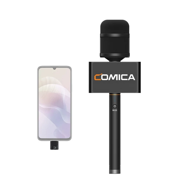 COMICA Revo S vezeték nélküli mikrofon telefonhoz, interjúhoz, podcasthez, videózáshoz, élő közvetítéshez, 50m hatótáv, iPhone/Android kompatibilis