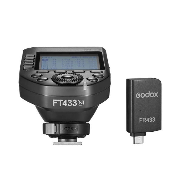Godox FT433 TTL Vezeték nélküli Vakukioldó 433MHz, 1/8000s HSS, APP vezérlés, Nikon Z9 Z8 Z7 Z6II Z7II D750 D780 D800 D850 és Godox vakukhoz