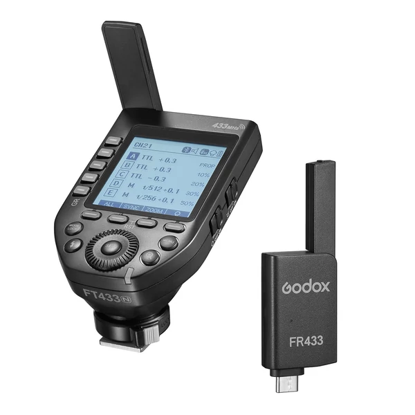 Godox FT433 TTL Vezeték nélküli Vakukioldó 433MHz, 1/8000s HSS, APP vezérlés, Nikon Z9 Z8 Z7 Z6II Z7II D750 D780 D800 D850 és Godox vakukhoz