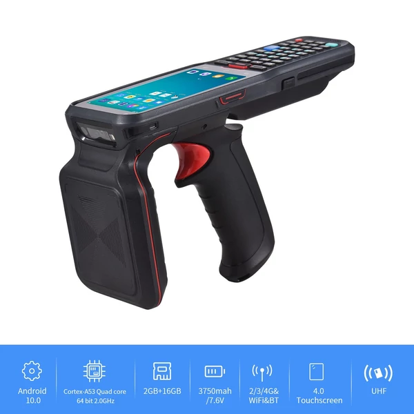 Android 10.0 1D/2D/QR vonalkódolvasó kézi PDA Honeywell 2D szkennerrel, Wi-Fi, 4G, 4" érintőképernyő raktárhoz és logisztikához - 2-es típus