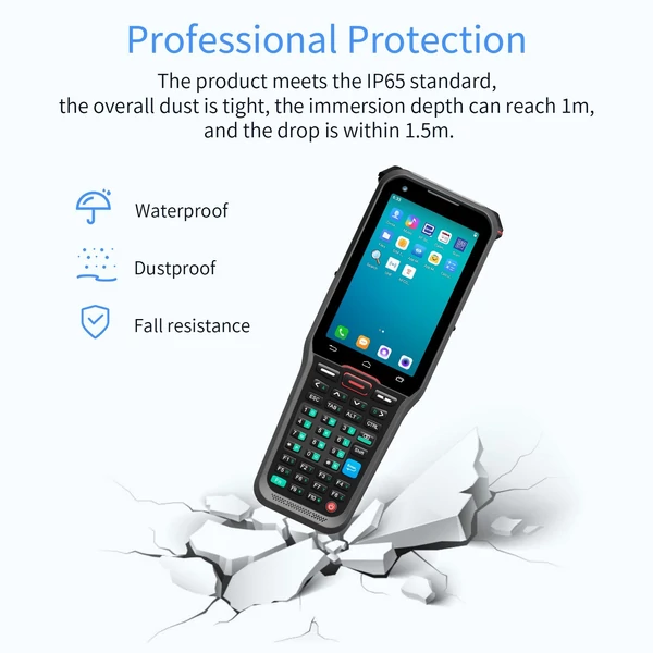 Android 10.0 1D/2D/QR vonalkódolvasó kézi PDA Honeywell 2D szkennerrel, Wi-Fi, 4G, 4" érintőképernyő raktárhoz és logisztikához - 2-es típus