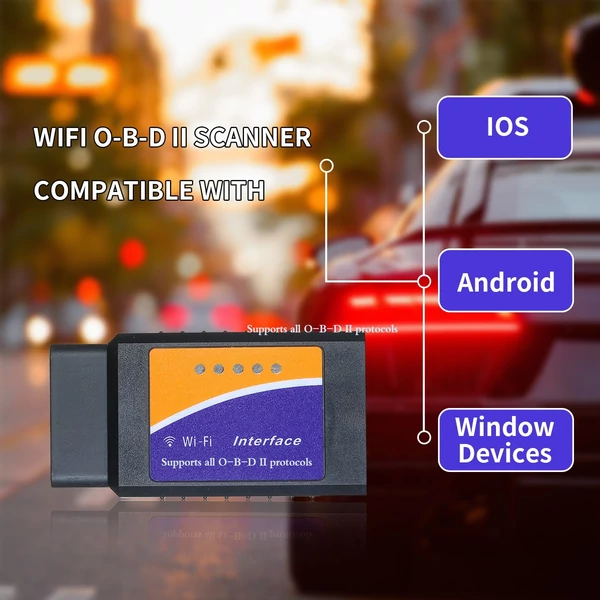 Autós WIFI OBD2 OBD-II szkenner mini kódolvasó adapter motorhiba diagnosztikai eszköz iOS és Android kompatibilis