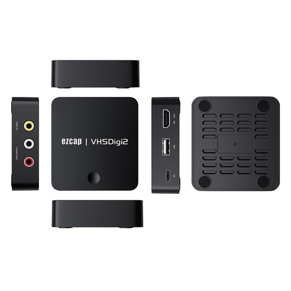 ezcap181P videó digitalizáló és rögzítő eszköz analóg-digitális átalakításhoz VHS, DVD és játékkonzol forrásokból, HD kimenettel