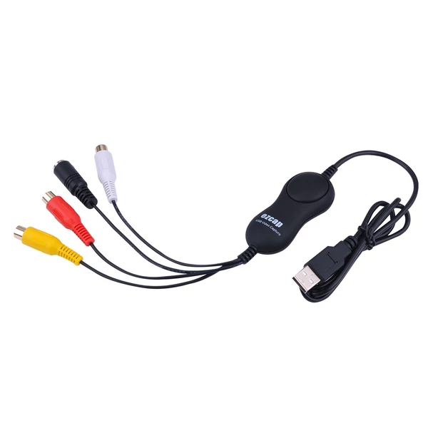 ezcap158 UVC videó rögzítő kártya USB 2.0 csatlakozóval, amely régi VHS kazettákat, DVD-ket és kamerafelvételeket digitalizál számítógépre / laptopra