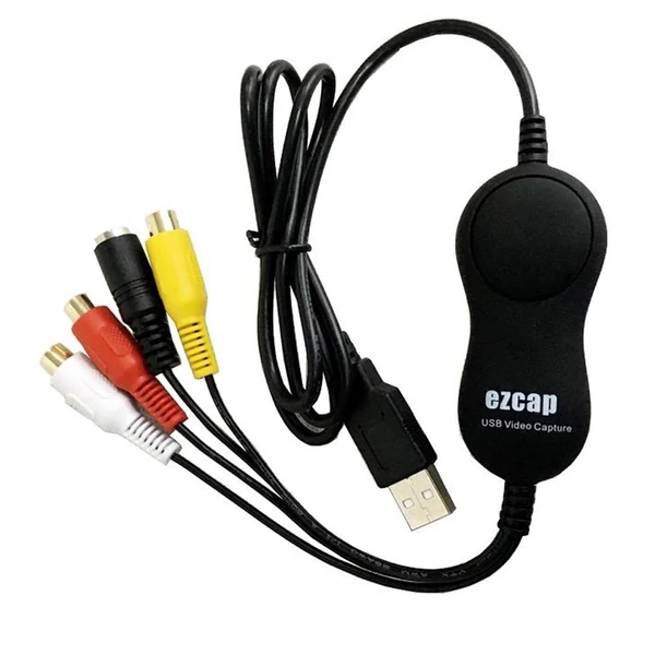 ezcap158 UVC videó rögzítő kártya USB 2.0 csatlakozóval, amely régi VHS kazettákat, DVD-ket és kamerafelvételeket digitalizál számítógépre / laptopra