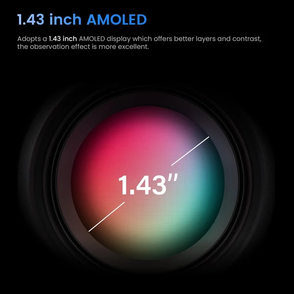 GTGUARD Hawkeye Ai15 AI hőkamera - 8x digitális zoom, 60Hz AMOLED kijelző, IP66 vízálló, 32GB tárhely, WiFi okostelefonhoz